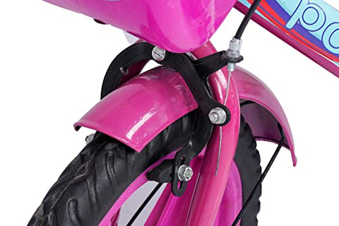 Image of Norman Jr TTT Double Seat Designed in Scandinavia EU Kids Bike Bicycle for Toddlers and Kids 14 Inch Fully Adjustable with Back Seat & Support for Boys and Girls Cycle for 2 to 5 Years - Pearl Pink