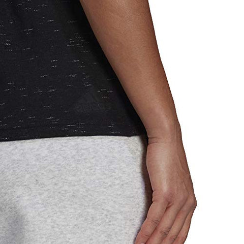 Image of adidas womens Win 2.0 Tee Black Melange 1X