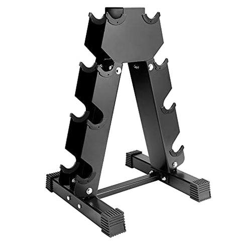 Image of Uprimu A-Frame Dumbbell Rack,4 Tier Weight Rack for Dumbbells, Rack Stand Dumbbell Weight Storage for Home Gym (300-Pound Weight Capacity)