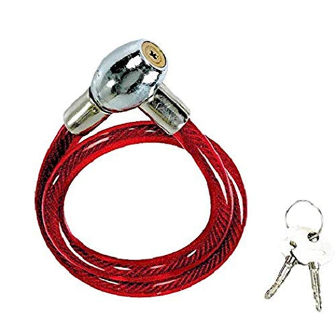 Image of meenu arts Cable Lock for Bike, Helmet, Cycle & Luggage (Multipurpose Uses) Colour-Red.