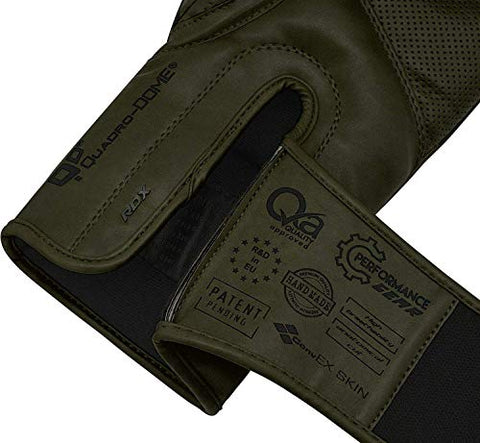 Image of RDX Boxing Gloves for Training & Muay Thai | Convex Skin Leather Gloves for Sparring, Kickboxing, Fighting, Punch Bags, Double End Speed Ball & Focus Pads Punching