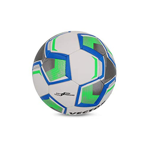Image of Vector X Trident Thermofusion FIFA Quality Rubber Football, Size 5 (White-Blue-Green)