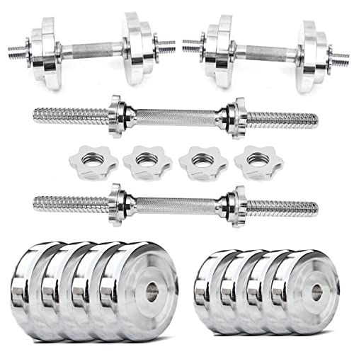 BULLAR Home Gym Set, Alloy Steel Adjustable Dumbbell Set, Steel Dumbbell Plates, (10-40kg), Dumbbells, Steel Weight Plates, Home Gym Equipments for Men (20kg Steel Dumbbell Set)