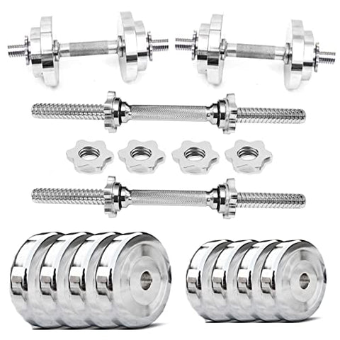 Image of BULLAR Home Gym Set, Alloy Steel Adjustable Dumbbell Set, Steel Dumbbell Plates, (10-40kg), Dumbbells, Steel Weight Plates, Home Gym Equipments for Men (20kg Steel Dumbbell Set)