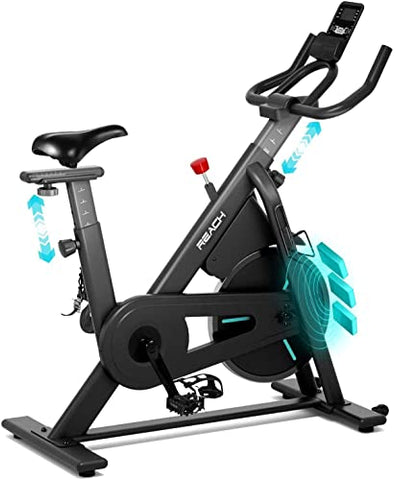 Image of Reach Vision Magnetic Stationary Bike with Adjustable Professional Handlebar and Magnetic Resistance | Belt Drive Spin Bike for Home Gym Best for Indoor Cycling Workout