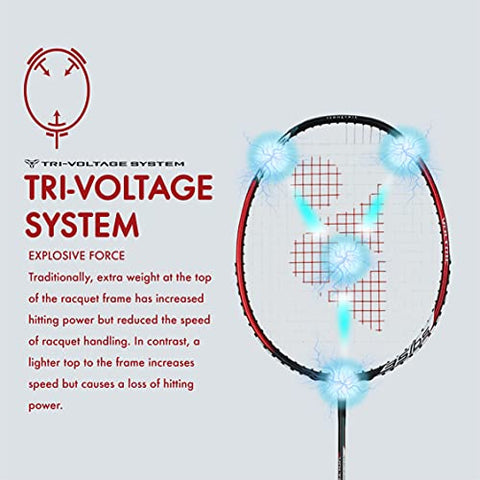 Image of YONEX Voltric 0.7 DG Slim Tri Voltage System Graphite Badminton Racquet (Navy Blue , 35 Lbs Tension, Slim Shaft)