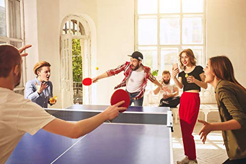Image of ZIRUTZI Table Tennis Set with Retractable Ping Pong Net ‚ Table Tennis Paddles Set (4 Table Tennis Rackets) - 6 Ping Pong Balls - Premium Carrying Case - Complete Bundle Play Anywhere