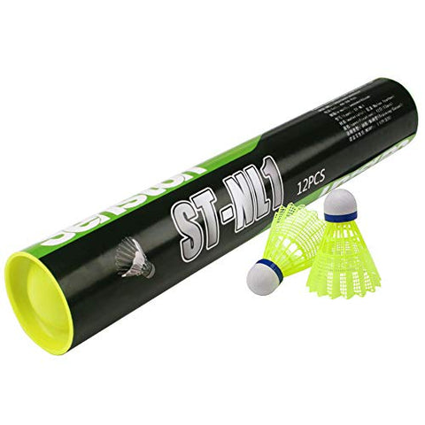 Image of Senston Nylon Badminton Shuttlecocks Sports Birdies Shuttlecock 12PCS for Outdoor Indoor Sports Activities - Yellow