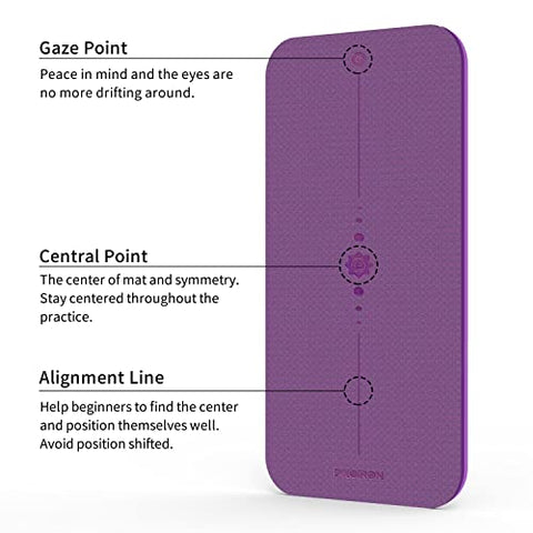 Image of PROIRON TPE Yoga Mat 1830×660×6mm (Purple+Pink), Yoga Mat Extra Wide, Non Slip Large Exercise Mat Pilates Mat with Carry Strap for Fitness Home Gym TPE Eco Friendly Yoga Mat