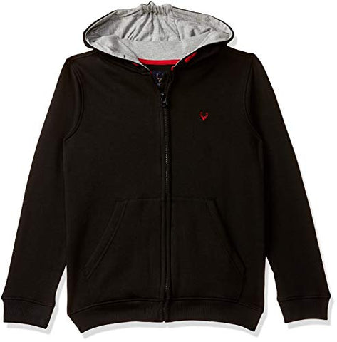 Image of Allen Solly Junior Boy's Cotton Sweatshirt (ABSS31901809_Black_5-6 Years)