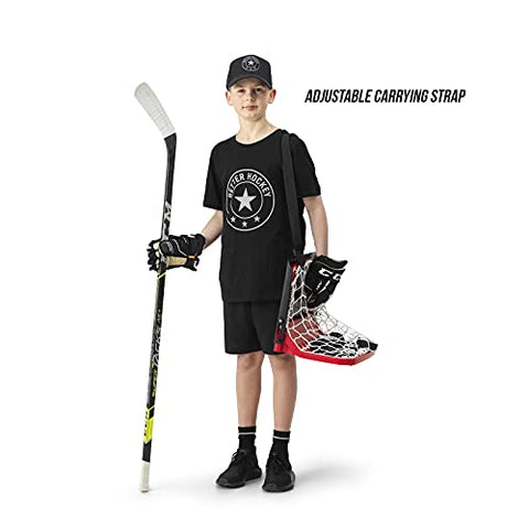 Image of Better Hockey Extreme Sauce Catcher - Saucer Pass Training Aid - Mini Goal Holds Up to 40 Pucks - Fun Backyard Games - Trick Shots - Easy to Carry