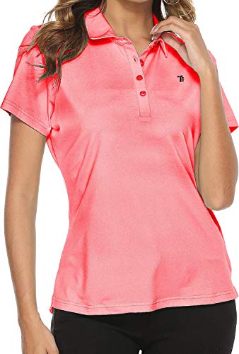 Womens Golf Polo Shirts Short Sleeve Ladies Golf Apparel Moisture Wicking Womans Tennis Golf Tops