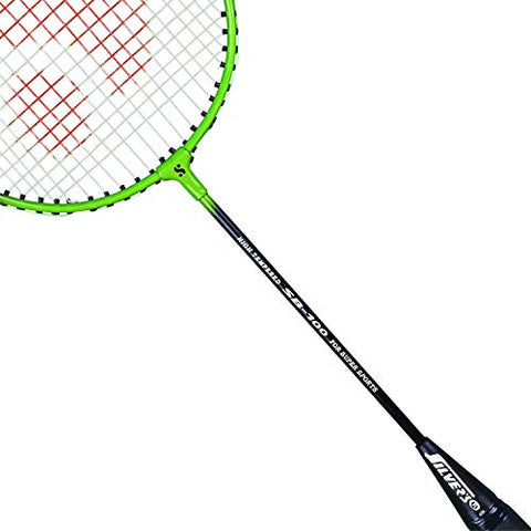 Image of Silver's SB-100 Combo-2 (2 B/Badminton Rackets with 1 Full Cover + 2 Pcs Plastic Shuttle) Green-Blue, Steel
