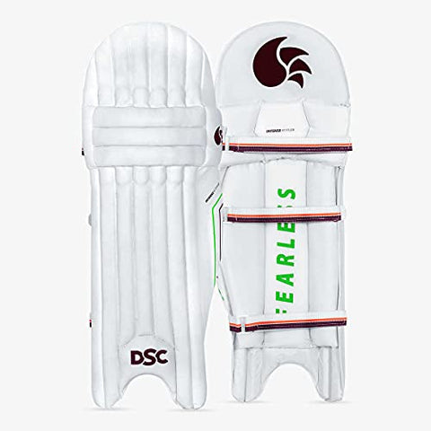 Image of DSC Intense Polyester Attitude Cricket Batting Leg Guard Boy's Right, White