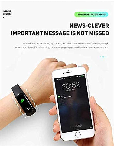 Image of SHREE NOVA M4 Intelligence Bluetooth Wrist Smartwatch Band with Activity Tracker, Bracelet Watch, Smart Fitness Band with Heart Rate Sensor Compatible All Androids iOS Phone