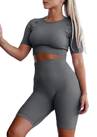Image of Sofkiny Womens 2 Piece Sports Outfit Tracksuit Shirt Shorts Jogger Sportswear Set Activewear
