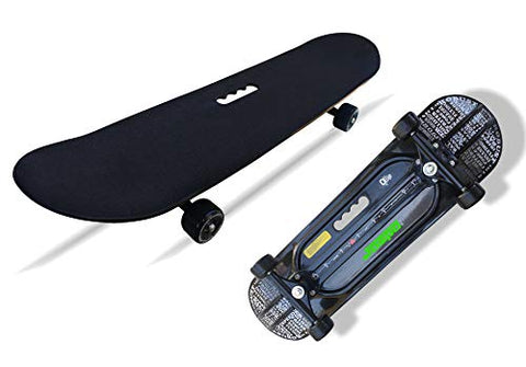 Image of jaspo Polyurethane Hurricane Ollie Quilt Fiber Skateboard Suitable for Age Group Above 10 Years with 100 kg Weight Handling Capacity (Black, 31x8 Inch)