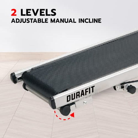 Image of Durafit Manual Treadmill HMT01 with Max User Weight 100 Kg, Home Workout, LCD Display