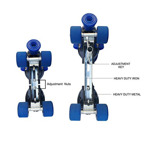 Image of Jaspo Fighter Adjustable Rubber Wheel Skates for Senior (Blue)