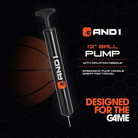 Image of AND1 Xcelerate Rubber Basketball (Deflated w/Pump Included): Official Regulation Size 7 (29.5‚) Streetball, Made for Indoor/Outdoor Basketball Games, Orange Classic