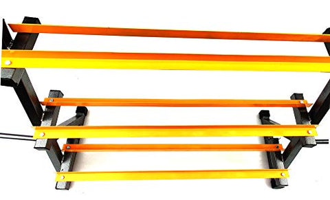 Image of Protoner Blend 2 in 1 Dumbbell and Plates Rack (Black, Yellow, 500 Kgs Capacity)