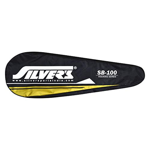Image of Silver's SB-100 Combo-2 (2 B/Badminton Rackets with 1 Full Cover + 2 Pcs Plastic Shuttle) Green-Blue, Steel