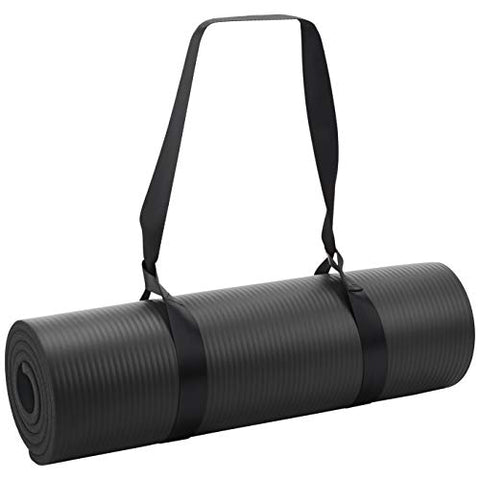 Image of AmazonBasics 13 mm Thick Yoga Mat, Yoga Belt, 2 Blocks & 2 Fast Drying Towels - 6 Piece Set, Grey