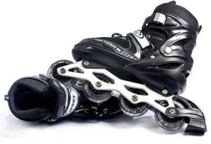 Image of Neel Inline Skates Size Adjustable All in-line Skates in-line Skates - Size 7-9 UK in-line Skates - Size 7-9 UK (Black)
