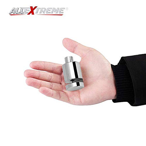 Image of Allextreme EXHDBL1 Stainless Steel Heavy Duty Painted Finish Disc Brake Anti Theft 7mm Pin Wheel Locking Security Lock for Bike and Motorcycle (Chrome )