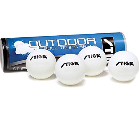 Image of STIGA Water-Resistant, Durable, Outdoor Table Tennis Balls Minimize Wind Resistance (4-Pack)