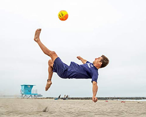 Image of SENDA Playa Beach Soccer Ball, Fair Trade Certified, Orange/Yellow, Size 4 (Ages 8-12)