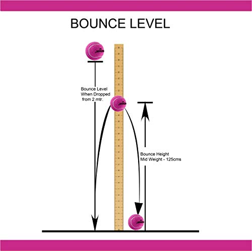 jaspo Rubber Cricket Tennis Ball, Size 6.5cm (Pink)