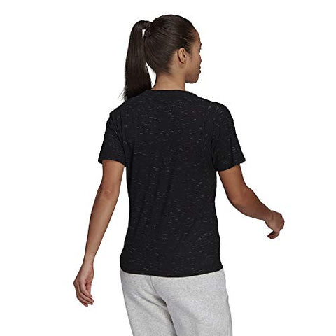 Image of adidas womens Win 2.0 Tee Black Melange 1X