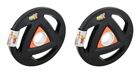 Image of RUBX Rubber Coated Metal Integrated Tri-Grip Olympic Weight Plates 50 MM Center Hole Diameter (5)