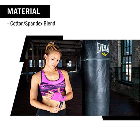 Image of Everlast - 4456B Cotton Hand Wraps (Black, 180-inches)