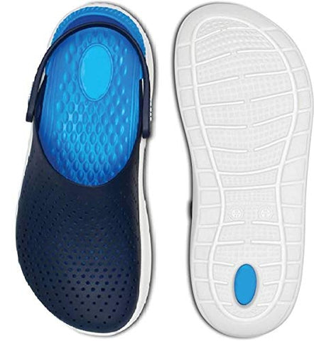 Image of Zerol Rubber Casual Sandals for Mens/Boys, Slippers & Flip Flops clog02 NblueRblue8 UK/India (42 EU)
