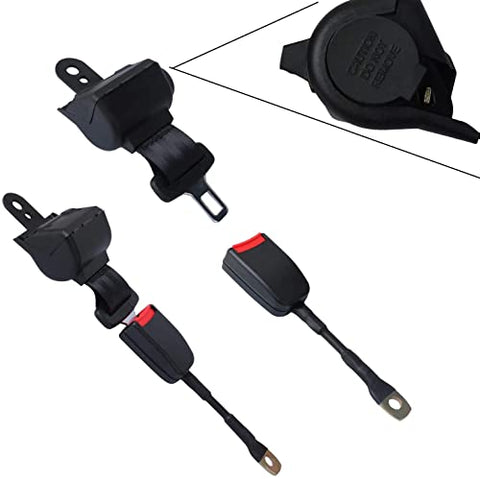 Image of Podoy Golf Cart Seat Belts Kit and Bracket Universal Retractable for Most Golf Carts, Compatible with E-ZGO TXT&RXV, Yamaha and Club Car DS Precedent