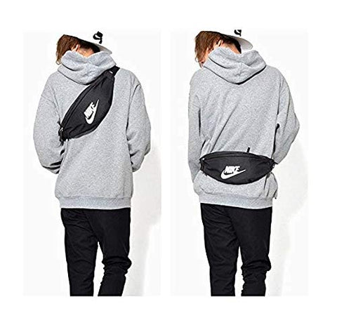 Image of Nike 10 Ltrs Black/Black/White Waist Bag (BA5750-010)