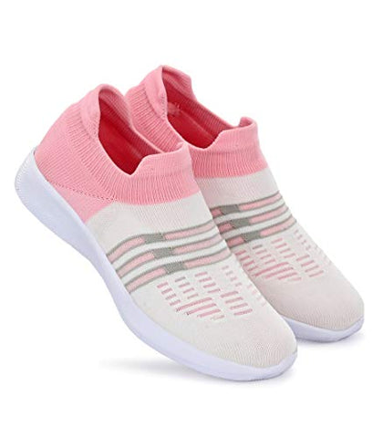 Image of Fashion Tree Timberwood LDS06 Ultra Light Weight Running,Walking,Sports,Gym and Jogging Shoes for Women and Girls in Pink Colour,Size: UK6
