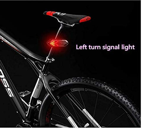Image of Lista Bicycle Tail Light USB Rechargable Smart Wireless Remote Control Turn Signal Warning Lamp Bike Taillight