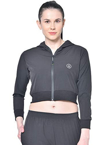 Image of CHKOKKO Women Winter Sports Zipper Stylish Jacket Black S