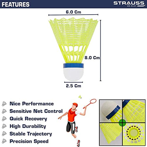 Image of Strauss Nylon Shuttle, Green (Medium Slow, 76, Pack of 12)