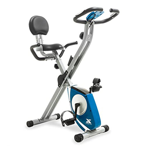 Image of AFTON FB350 Steel Folding Exercise Bike, Silver