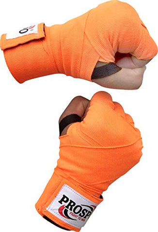 Image of PROSPO Florescent Orange Boxing Mexican Stretch, Handwraps, Spandex Bands, Hand Bandage Protectors (180 Inch - Pack of 1 Pair).