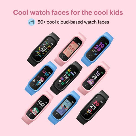 Image of Noise Champ Smart Band for Kids with 7 Alarms (Brush Teeth, Study Time & More), Lightweight, Sleep Tracker, 50+ Kids Watch Faces, IP68 Washable (Candy Pink), One Size