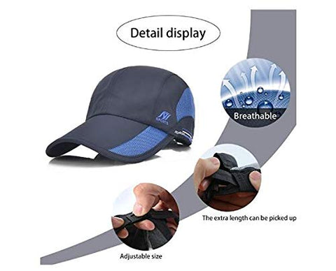 Image of Handcuffs Unisex Cap Quick Drying Sun Hat UV Protection Sports Cap for Mens and Womens Blue