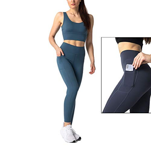 Image of RNG EKO GREEN Women's Skinny Fit Leggings (RNG9008_Steel Blue_S)