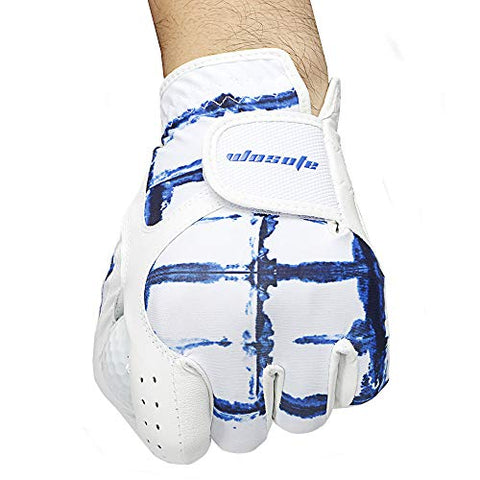 Image of Golf Glove for Men's Left Hand White Soft Leather Breathable Professional Golf Hand Wear