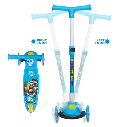 Image of NHR Smart Kick Scooter, 3 Adjustable Height, Foldable,Front Wheel Light & PVC Wheels for Kids (3 to 8 Years ,Blue)
