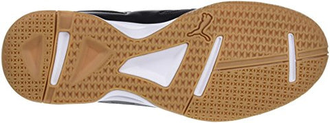 Image of Puma Unisex-Adult Tenaz Black White-Iron Gate-Gum Badminton Shoes-8 UK (104889)